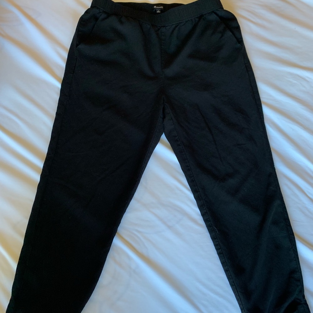 Madewell cropped elastic waist pants